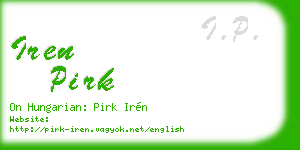 iren pirk business card