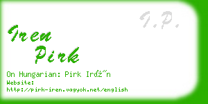iren pirk business card